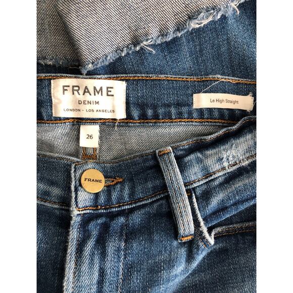 FRAME Women's Size 26 Le High Straight Jeans - Picture 6 of 8